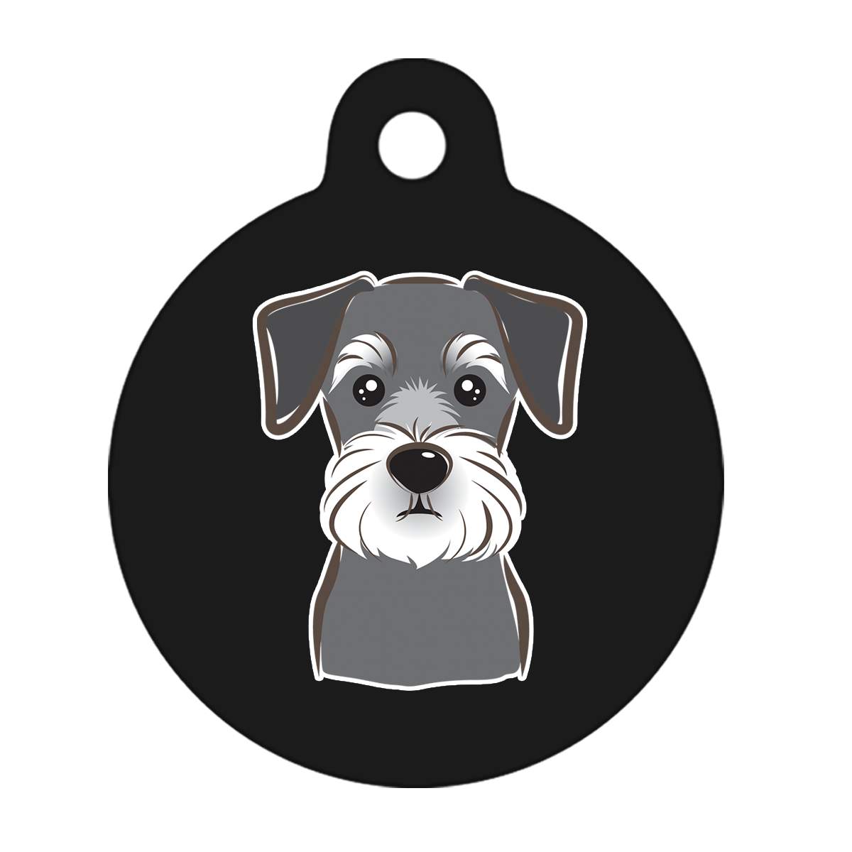 25mm Diameter Small Size - Schnauzer Dog
