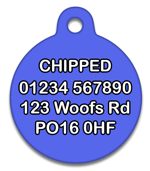 I Bark For No Fucking Reason Blue - Pet ID Tag