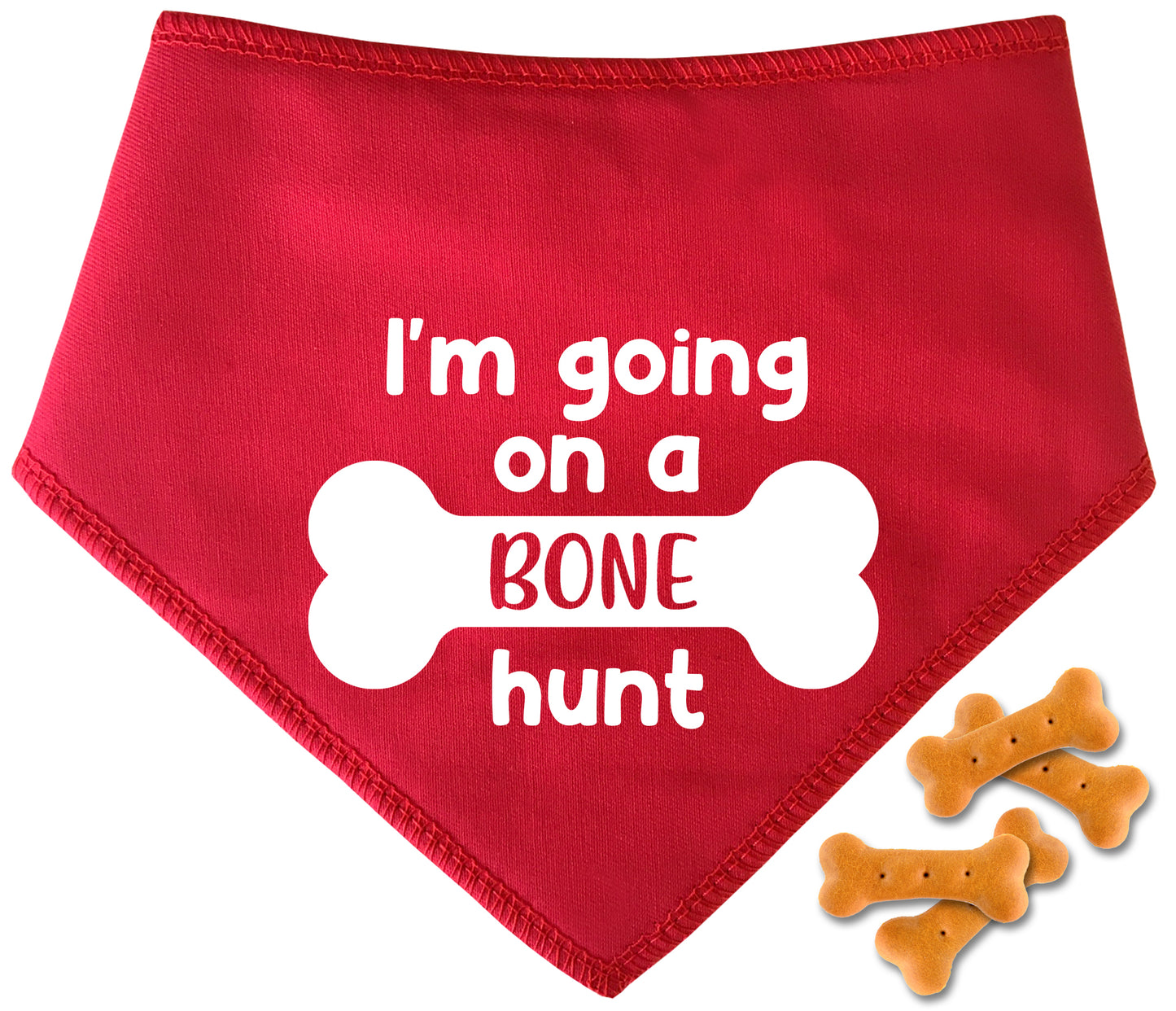 I'm Going On A Bone Hunt Dog Bandana