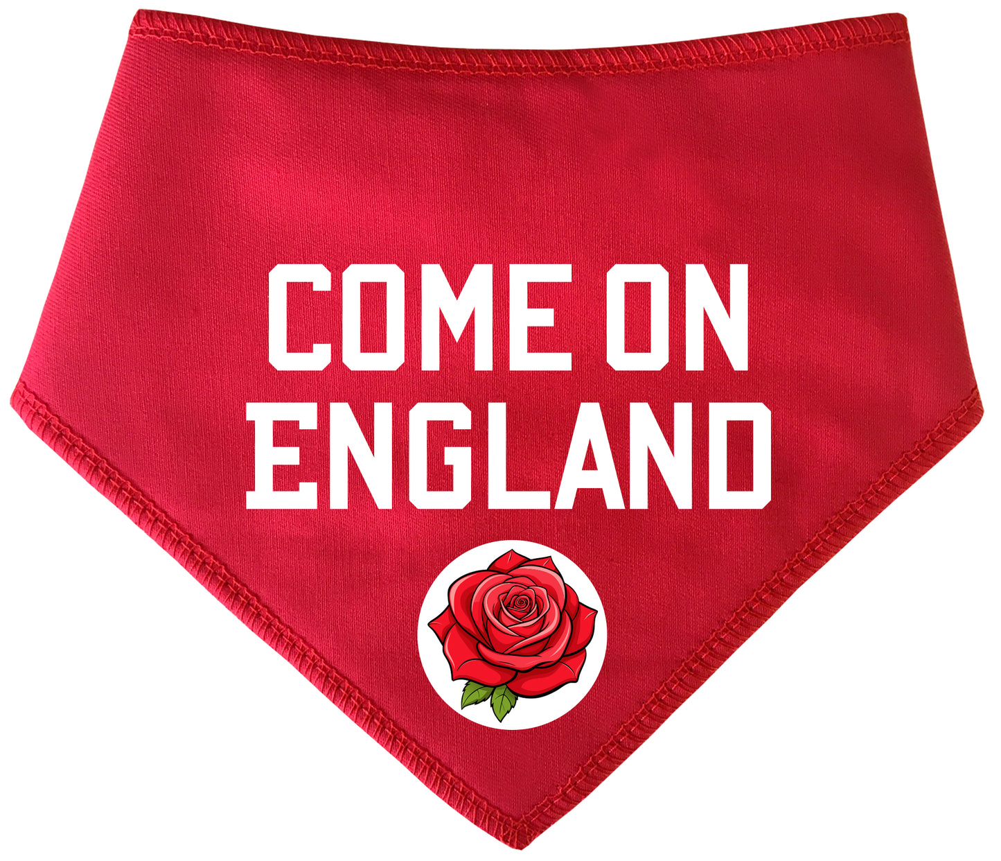 Come On England Red Rose Badge Dog Bandana