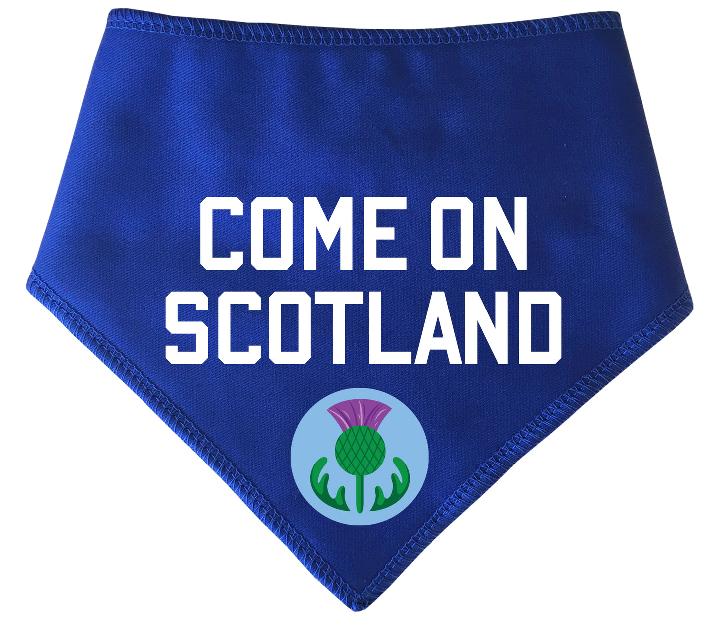 Come On Scotland Thistle Badge Blue Dog Bandana