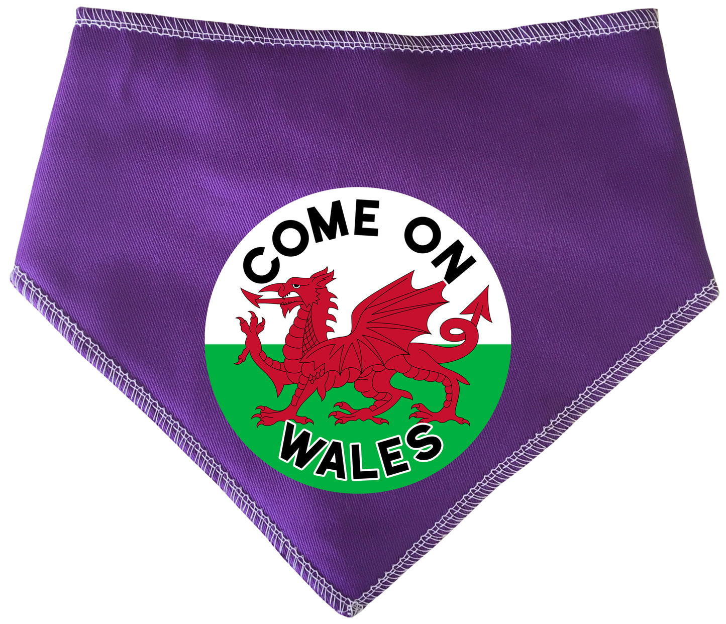 Come On Wales Circle Dog Bandana
