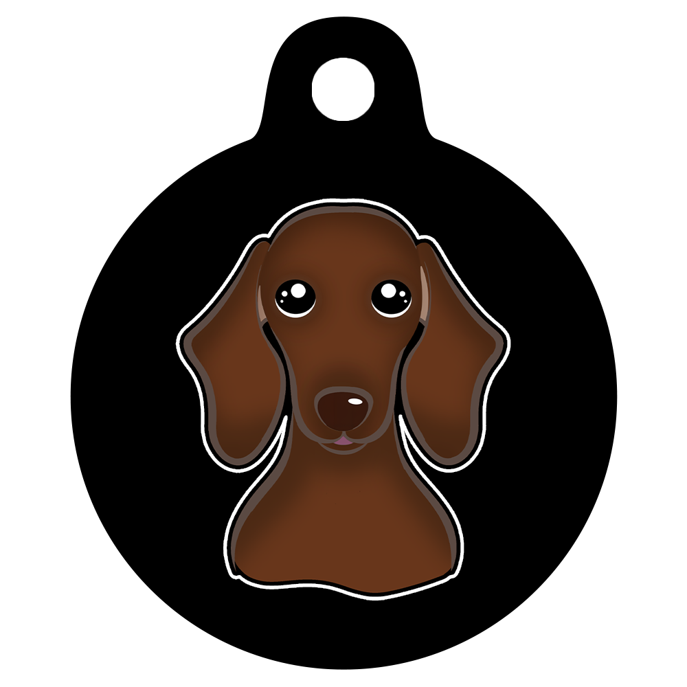 25mm Diameter Small Size - Dachshund Dog