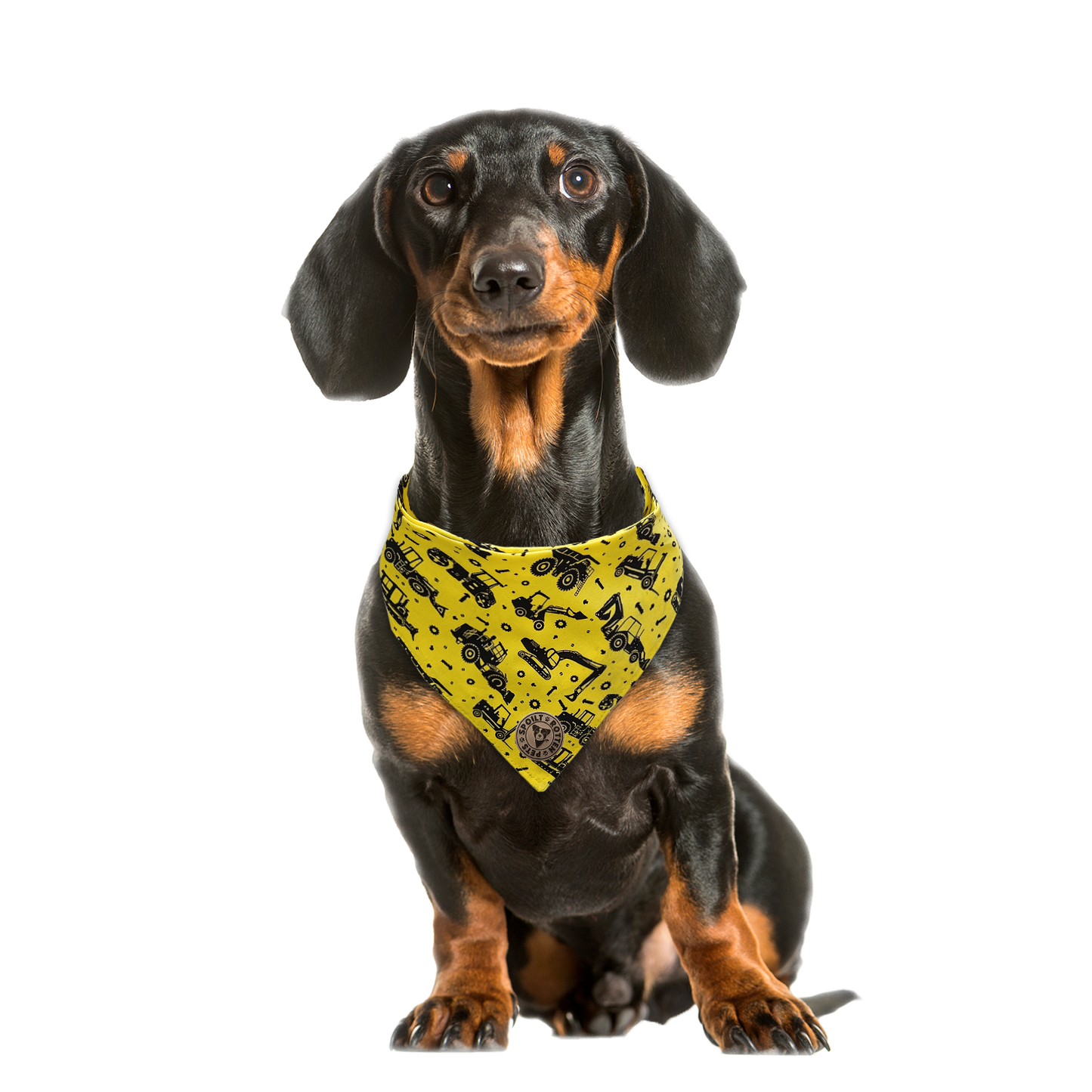 The Hereford - Digger & Tractor Tied Dog Bandana