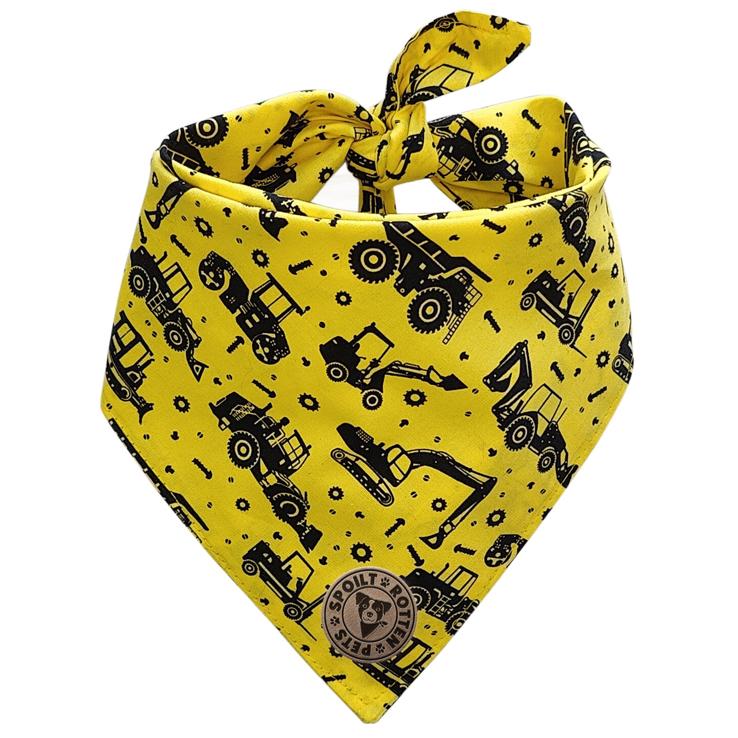 The Hereford - Digger & Tractor Tied Dog Bandana