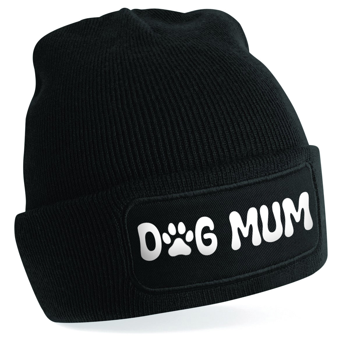 'Dog Mum' Black Beanie