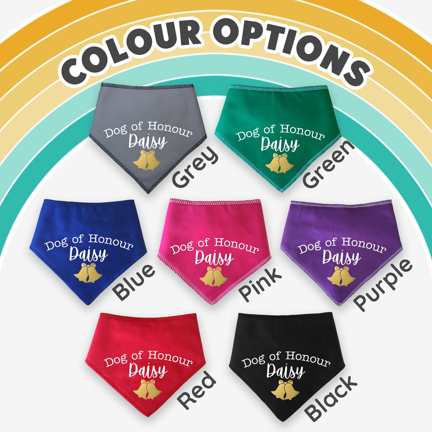 Dog of Honour Any Name Dog Bandana