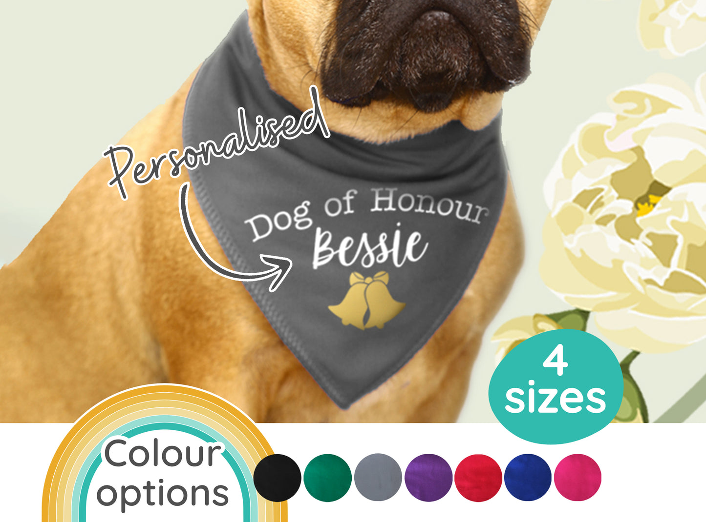 Dog of Honour Any Name Dog Bandana