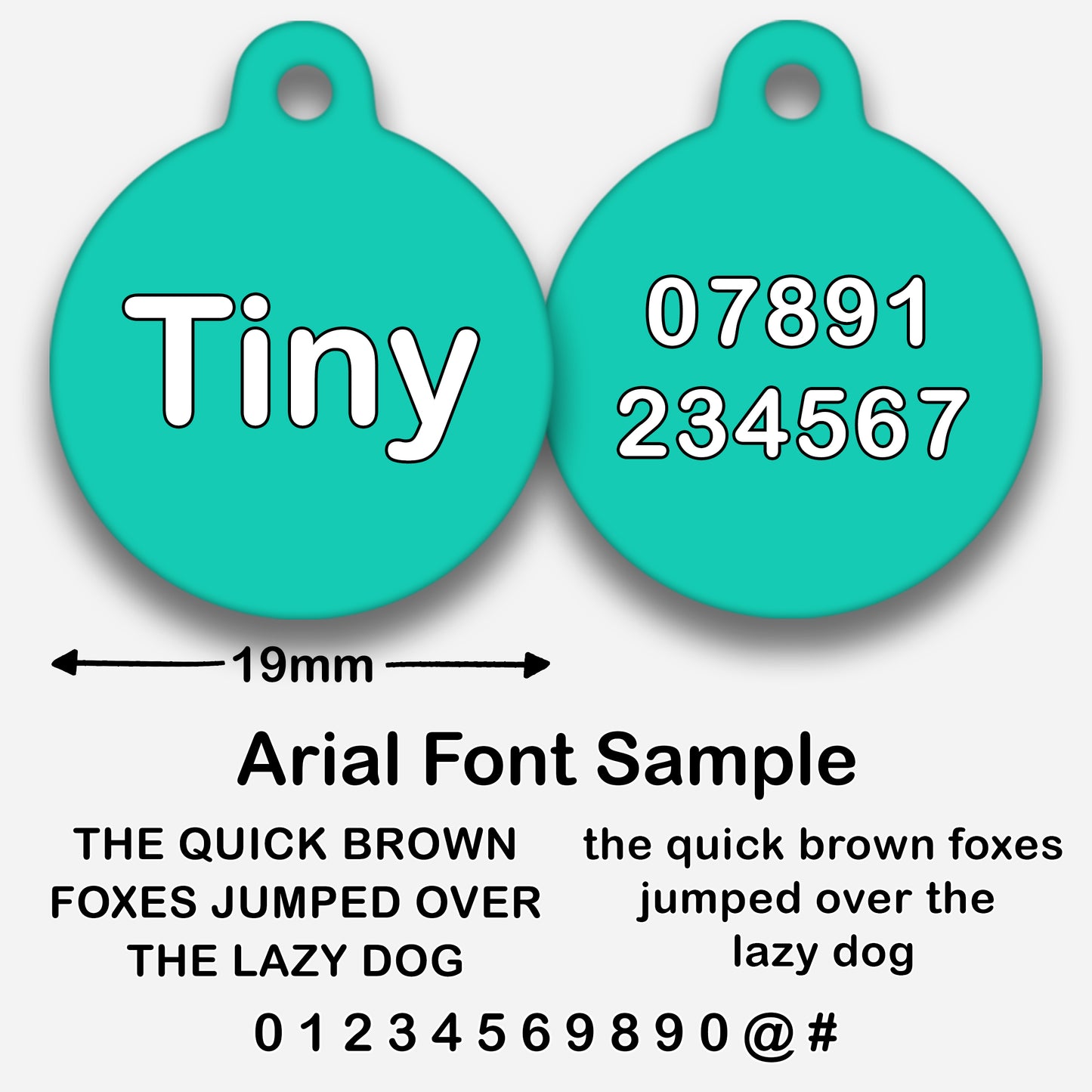 Turquoise - Pet ID Tag