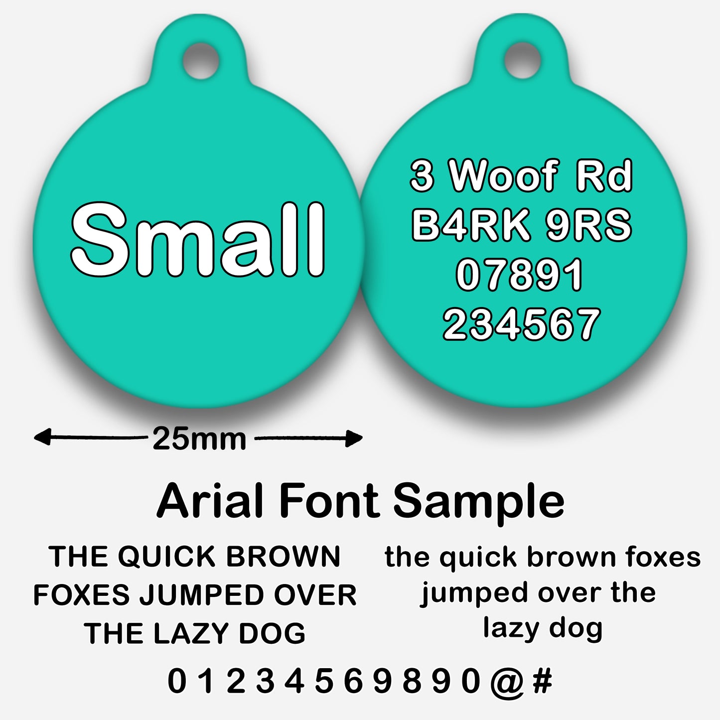Turquoise - Pet ID Tag