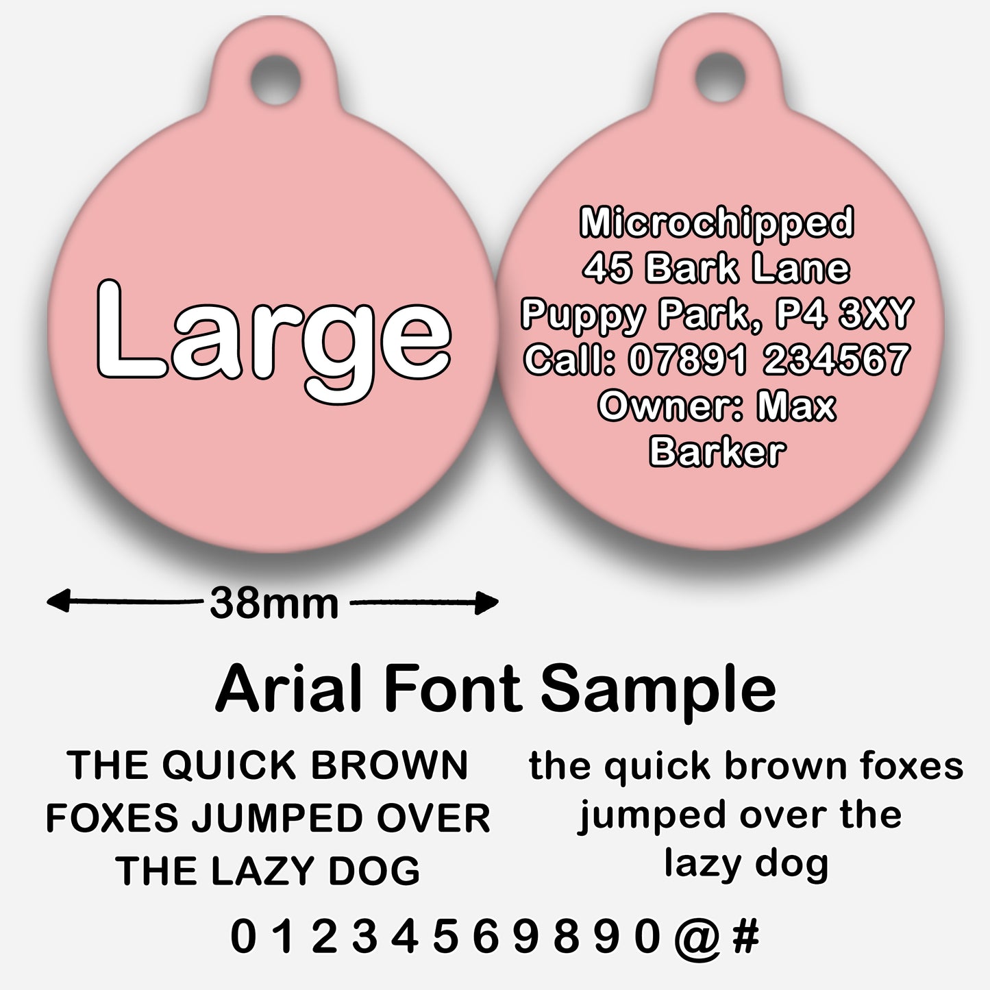 Blush Pink Plain Colour - Pet ID Tag
