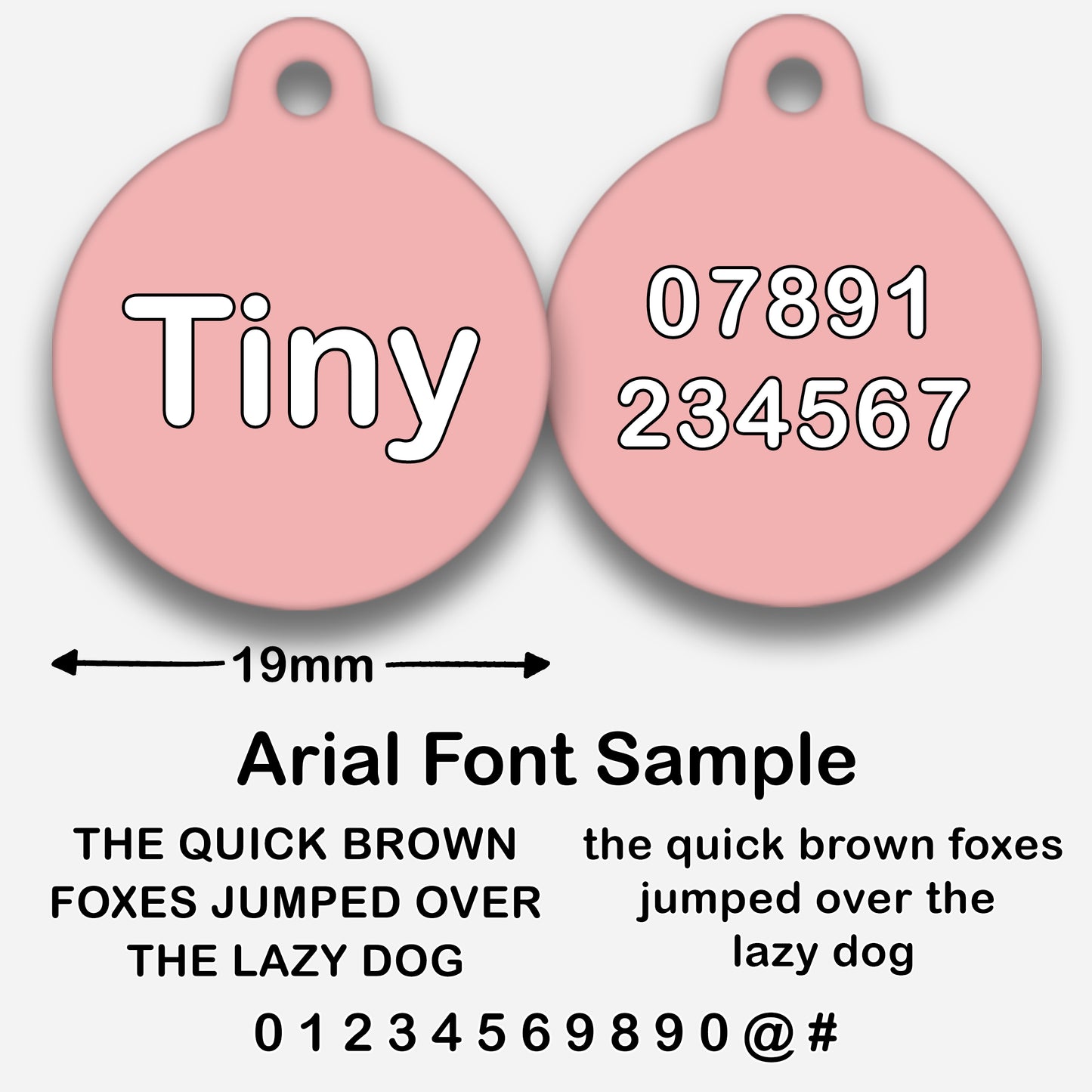 Blush Pink Plain Colour - Pet ID Tag