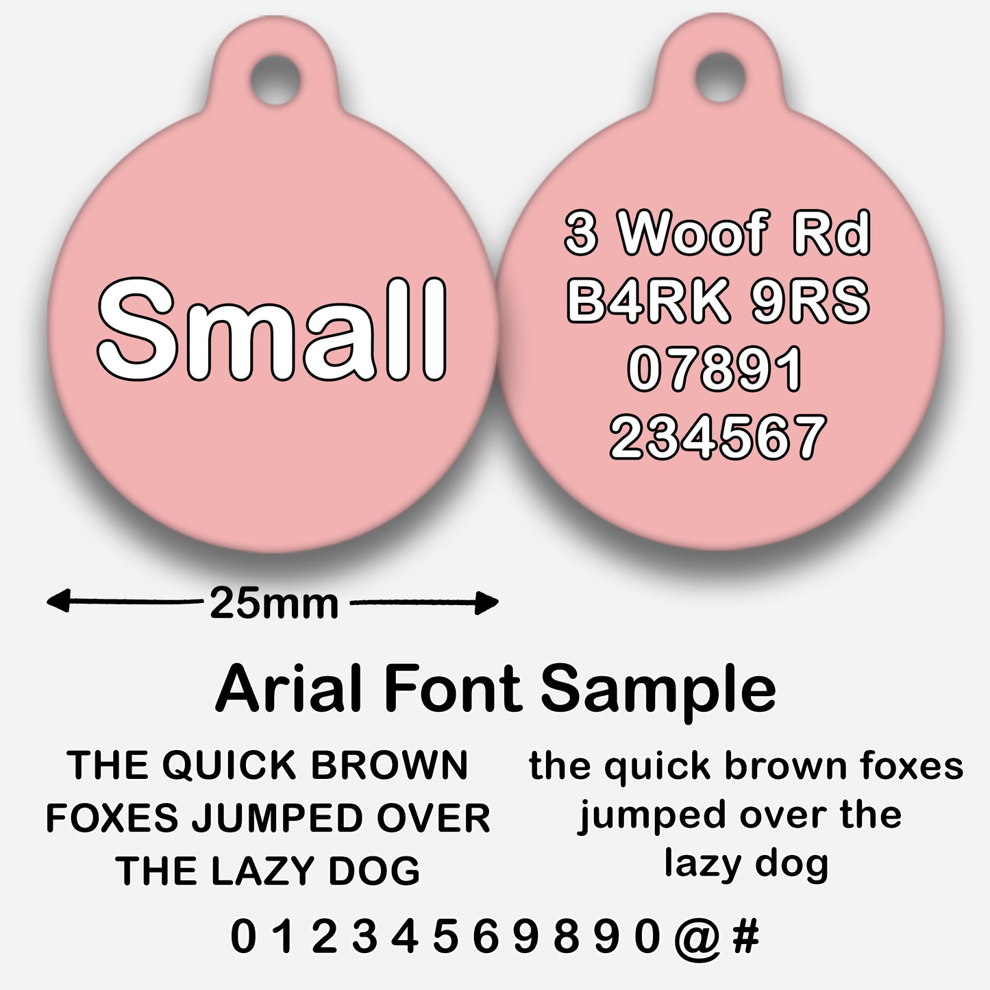 Blush Pink Plain Colour - Pet ID Tag
