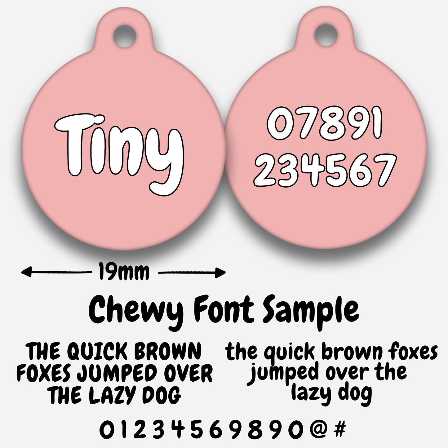 Blush Pink Plain Colour - Pet ID Tag