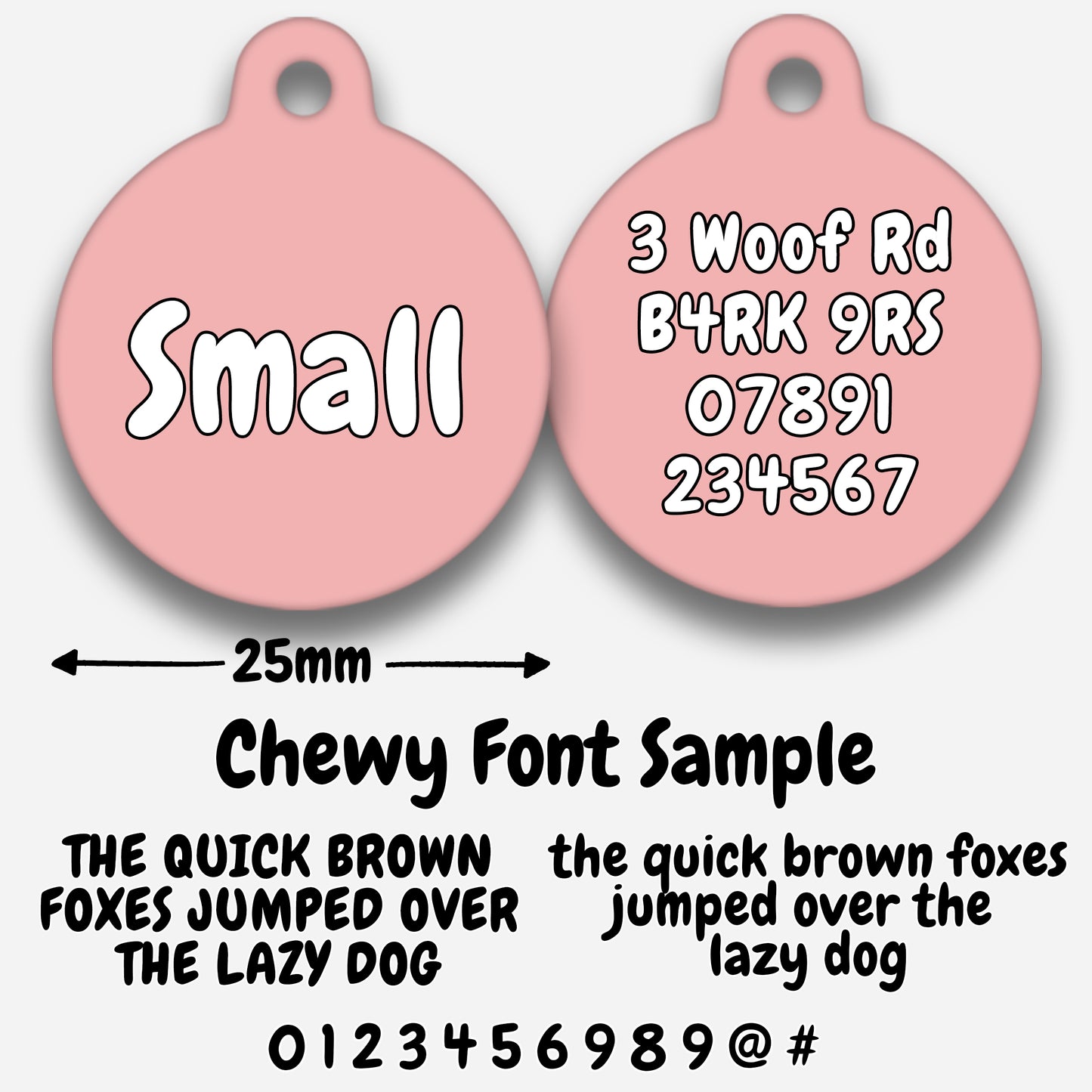 Blush Pink Plain Colour - Pet ID Tag