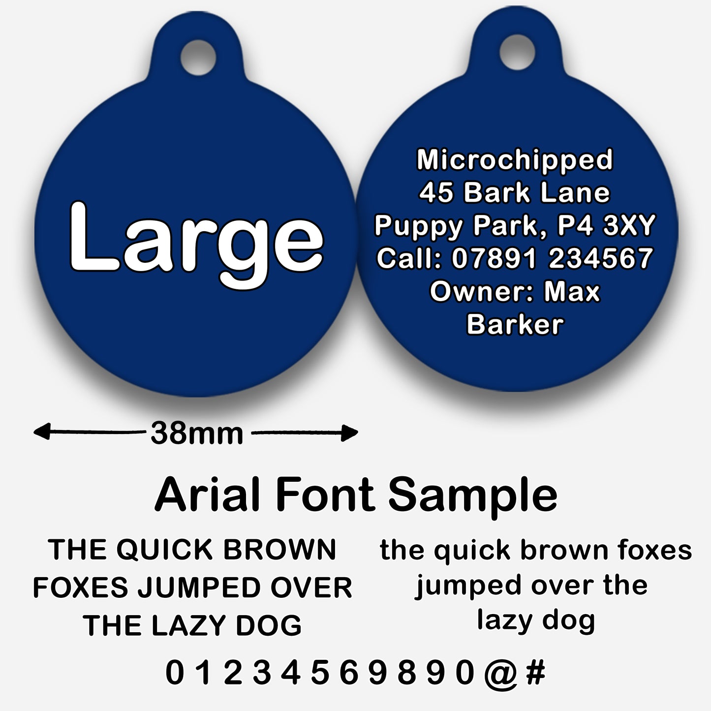 Navy - Pet ID Tag