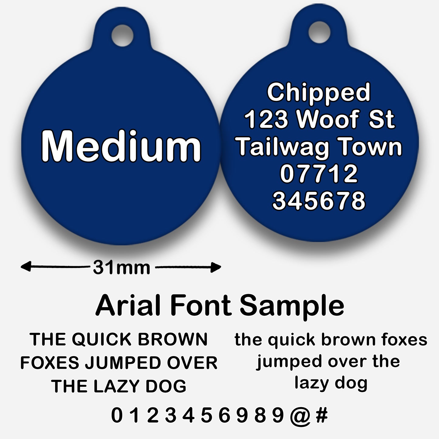 Navy - Pet ID Tag