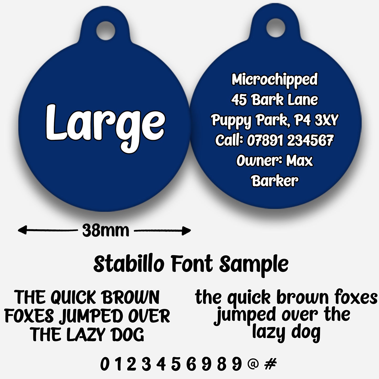 Navy - Pet ID Tag