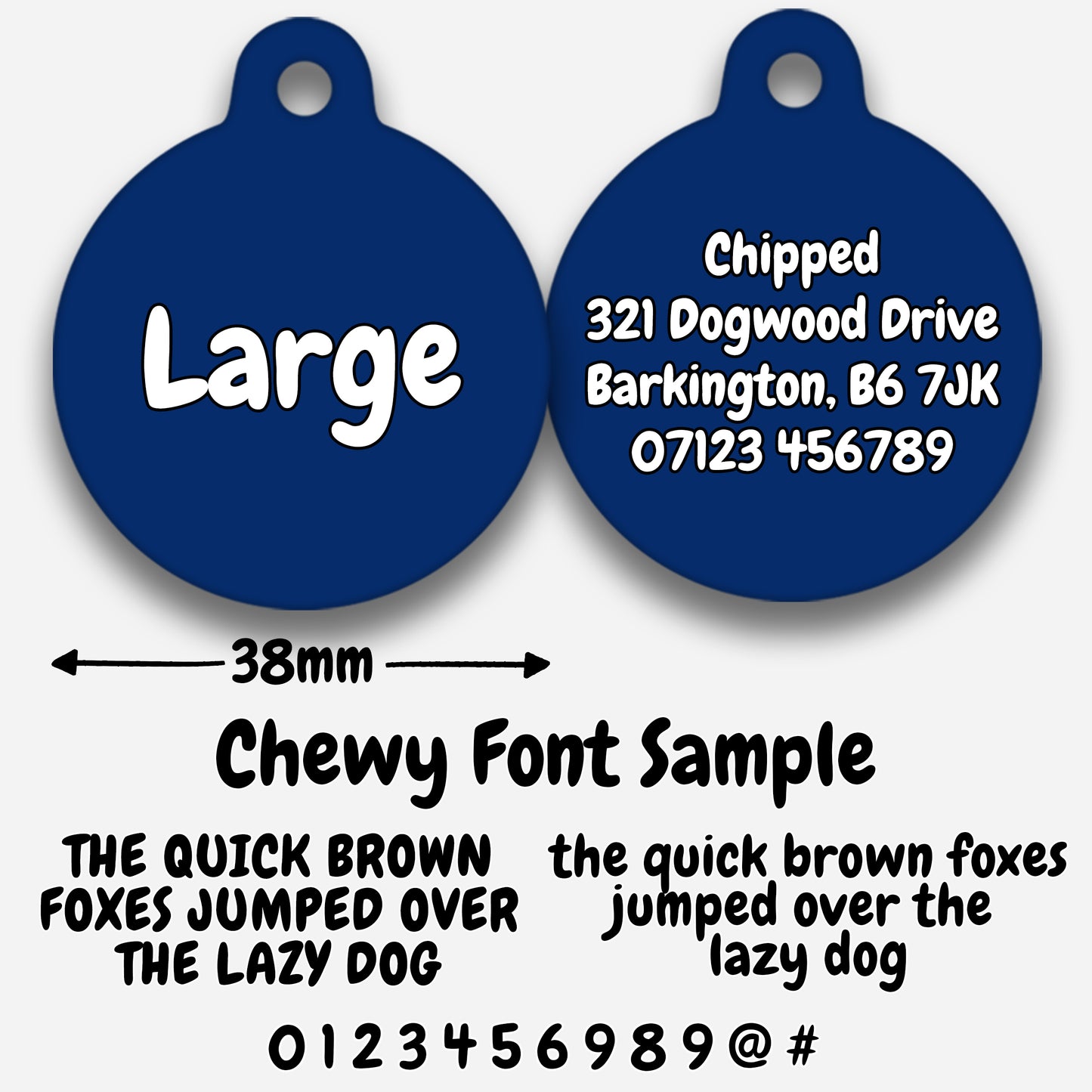 Navy - Pet ID Tag