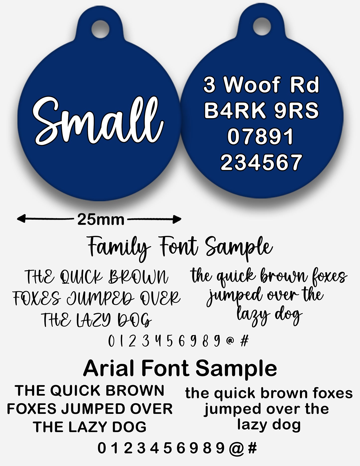 Navy - Pet ID Tag