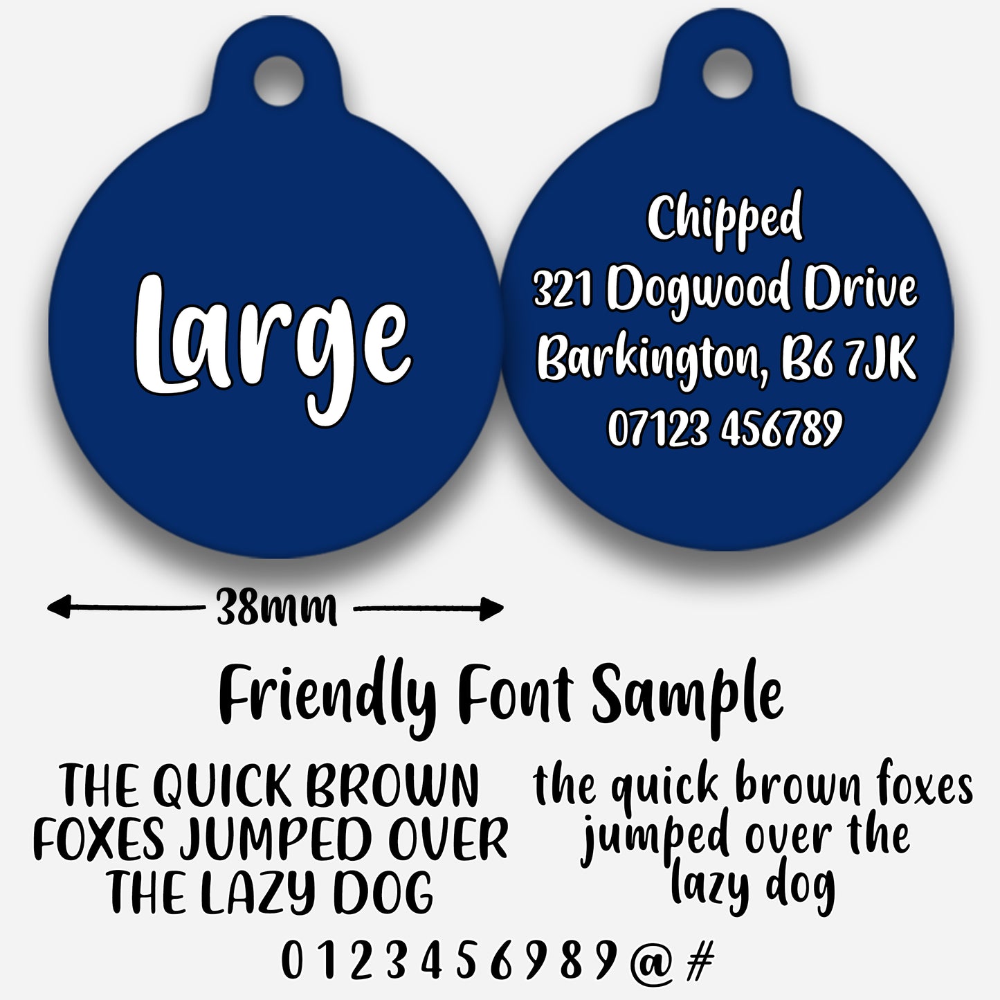 Navy - Pet ID Tag