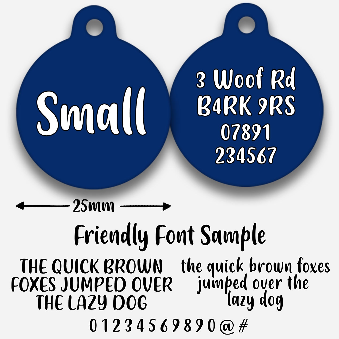 Navy - Pet ID Tag