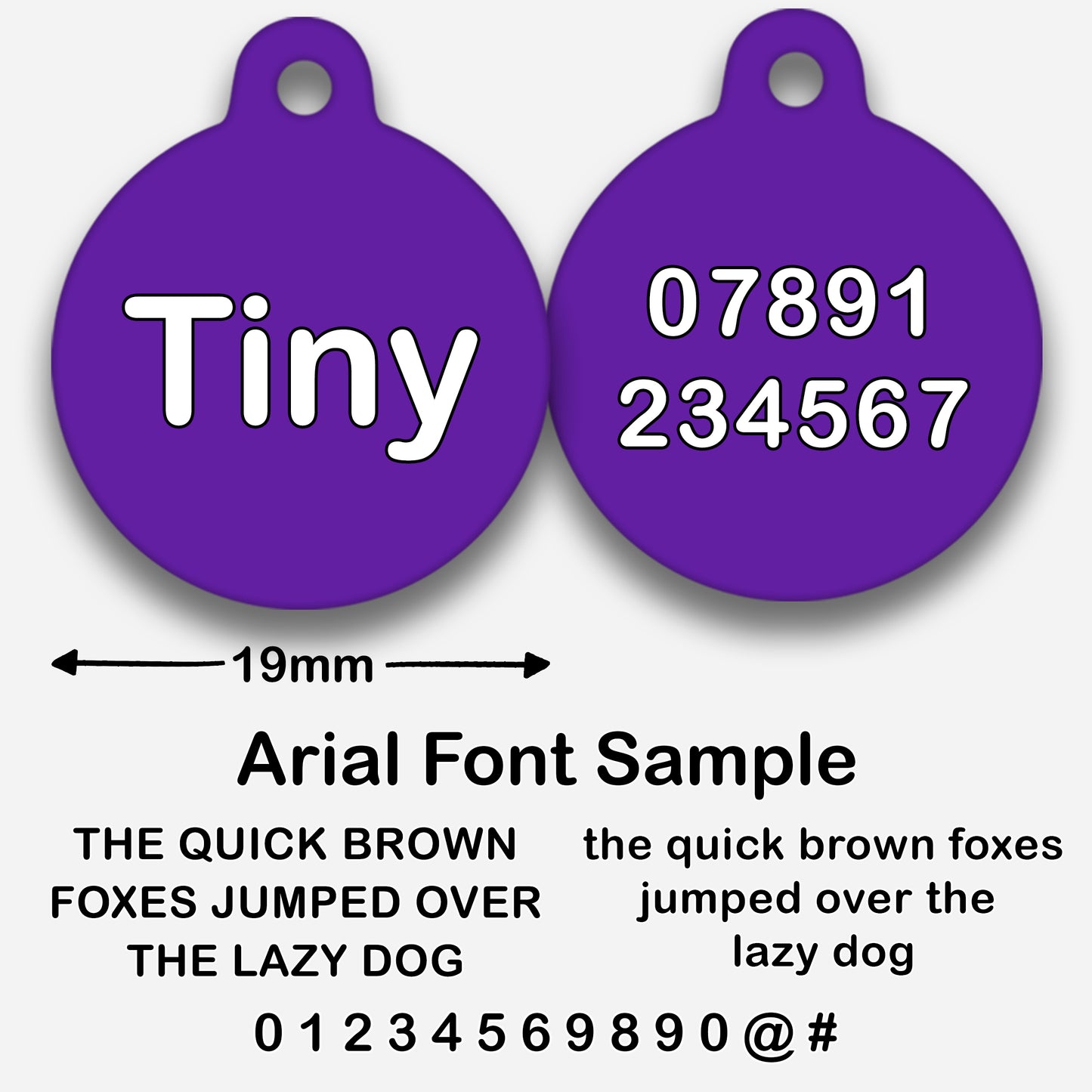 Purple - Pet ID Tag