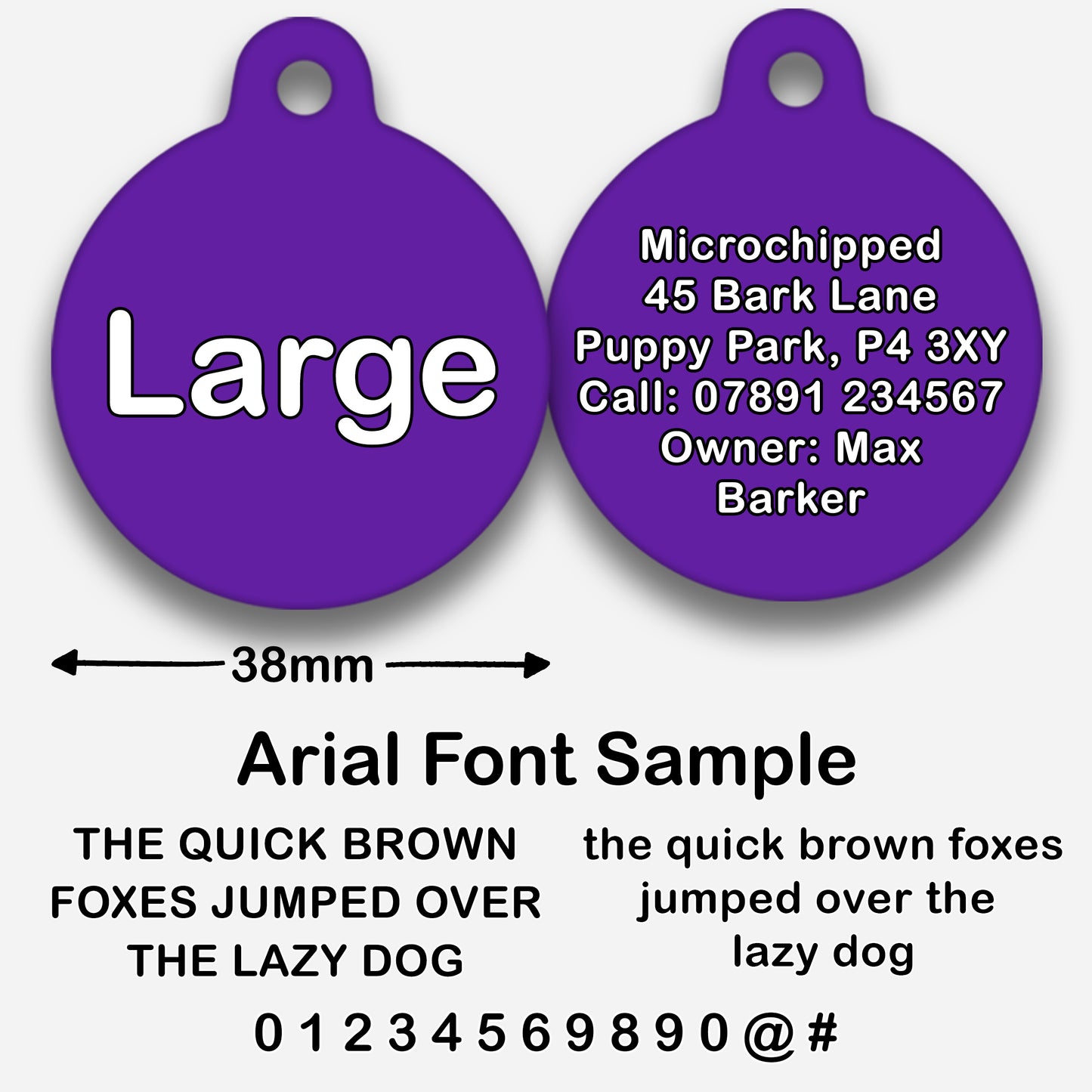 Purple - Pet ID Tag