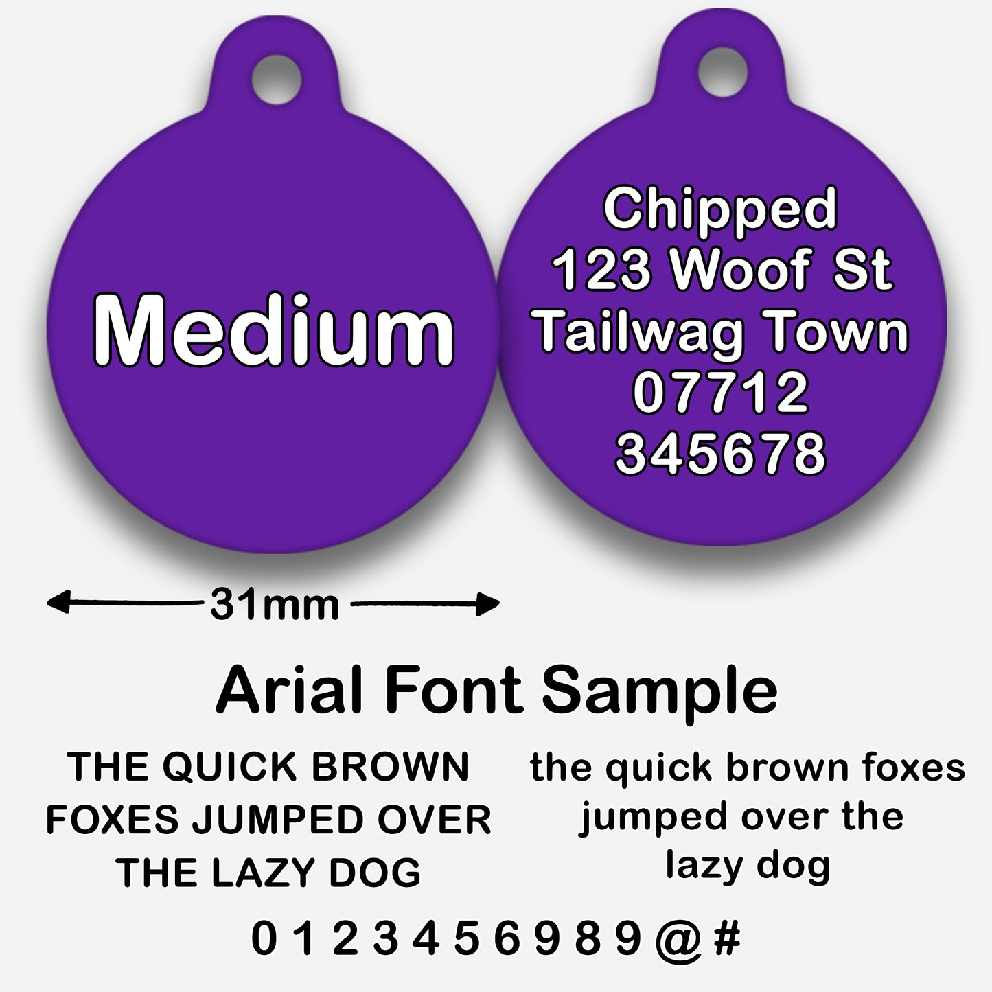 Purple - Pet ID Tag