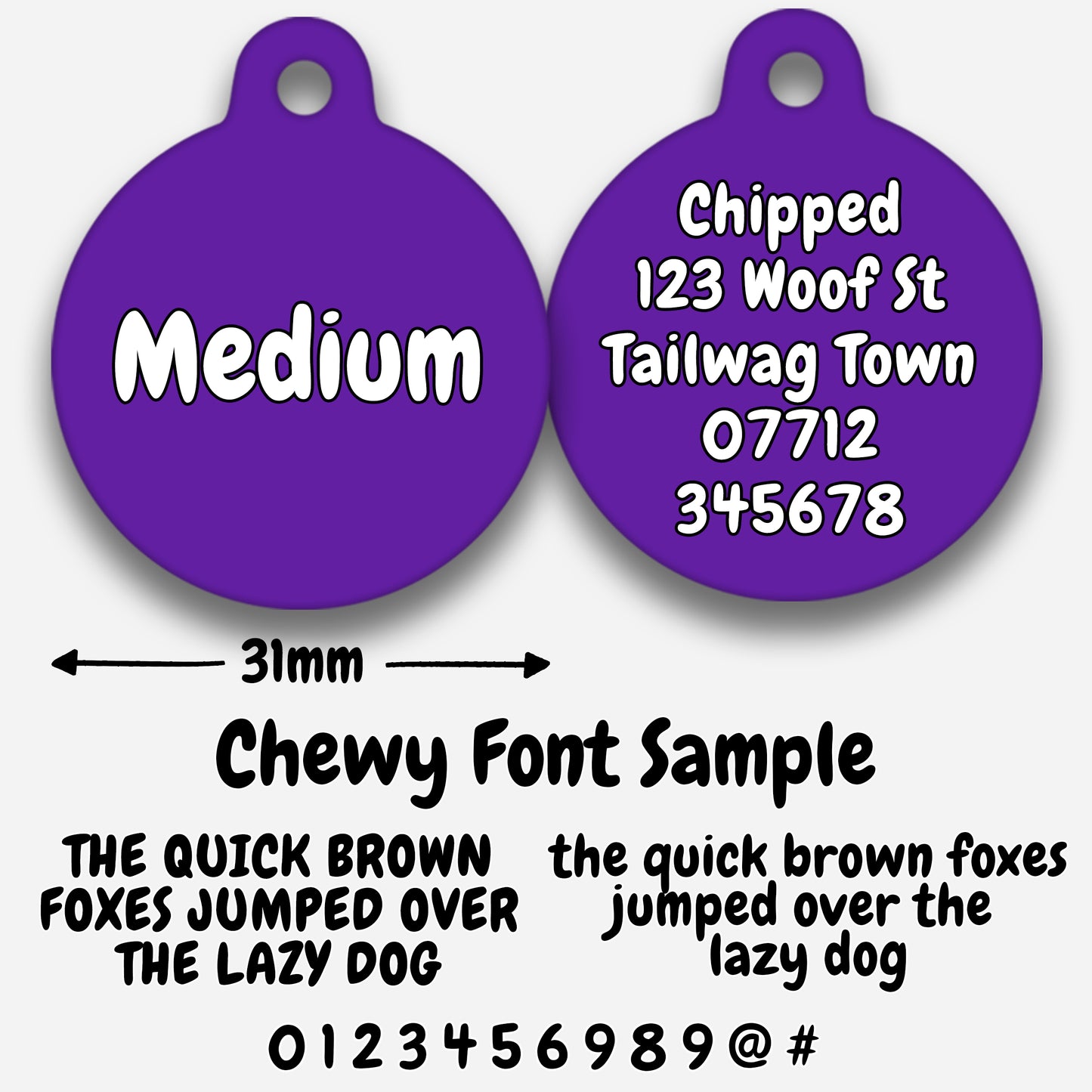 Purple - Pet ID Tag