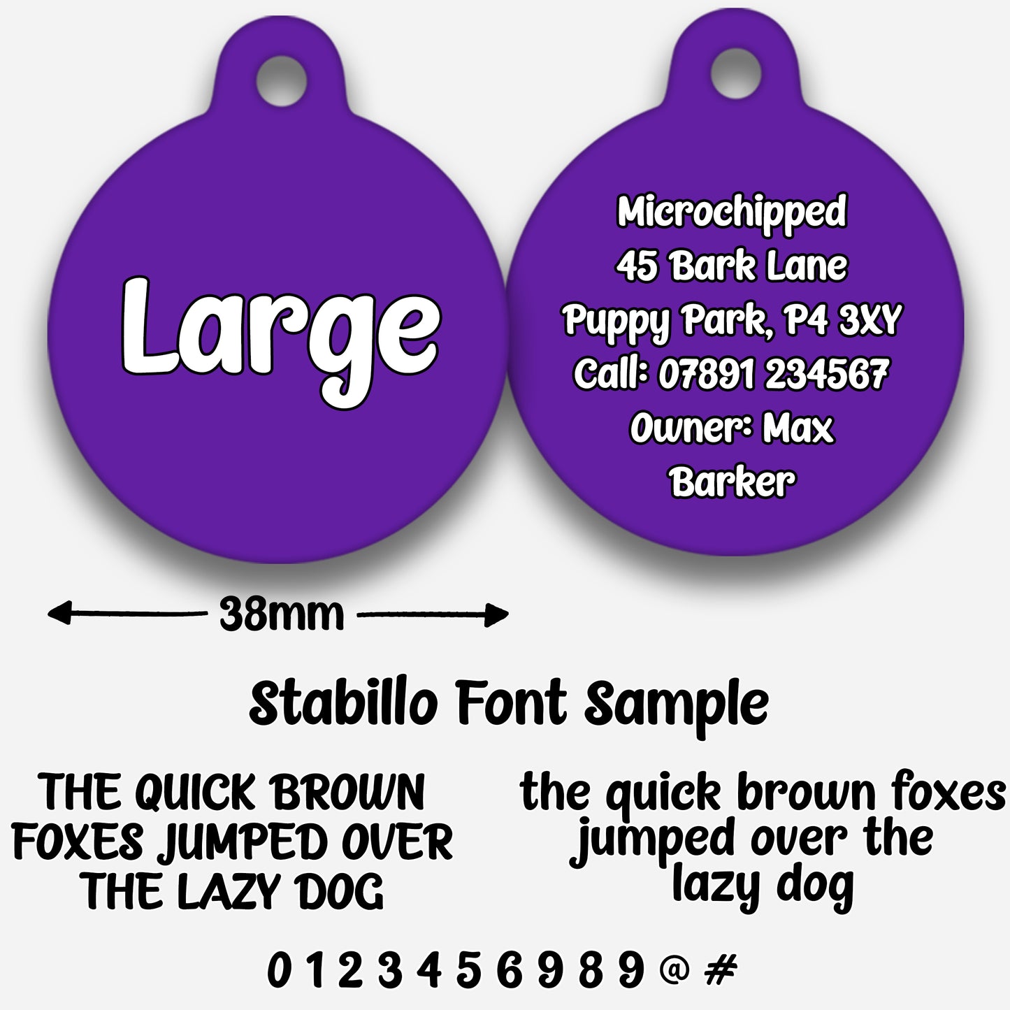 Purple - Pet ID Tag
