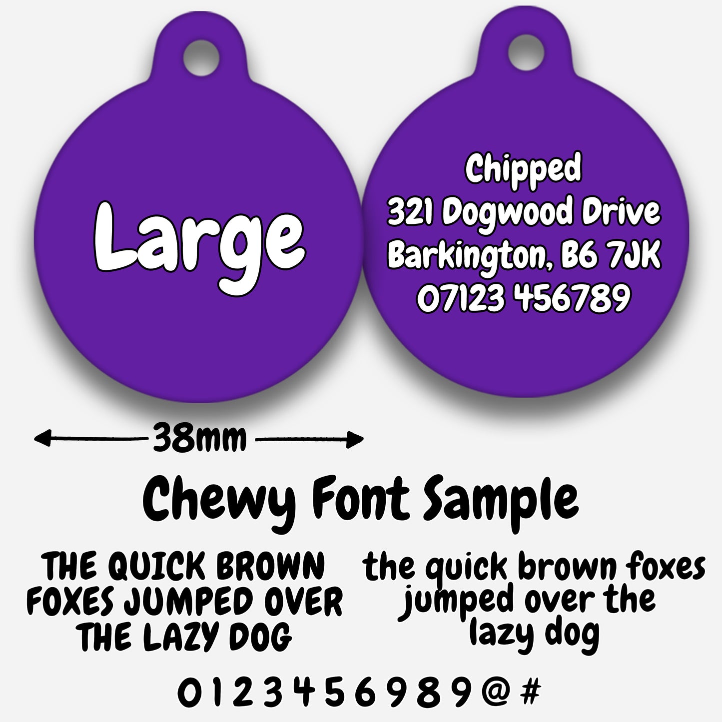 Purple - Pet ID Tag