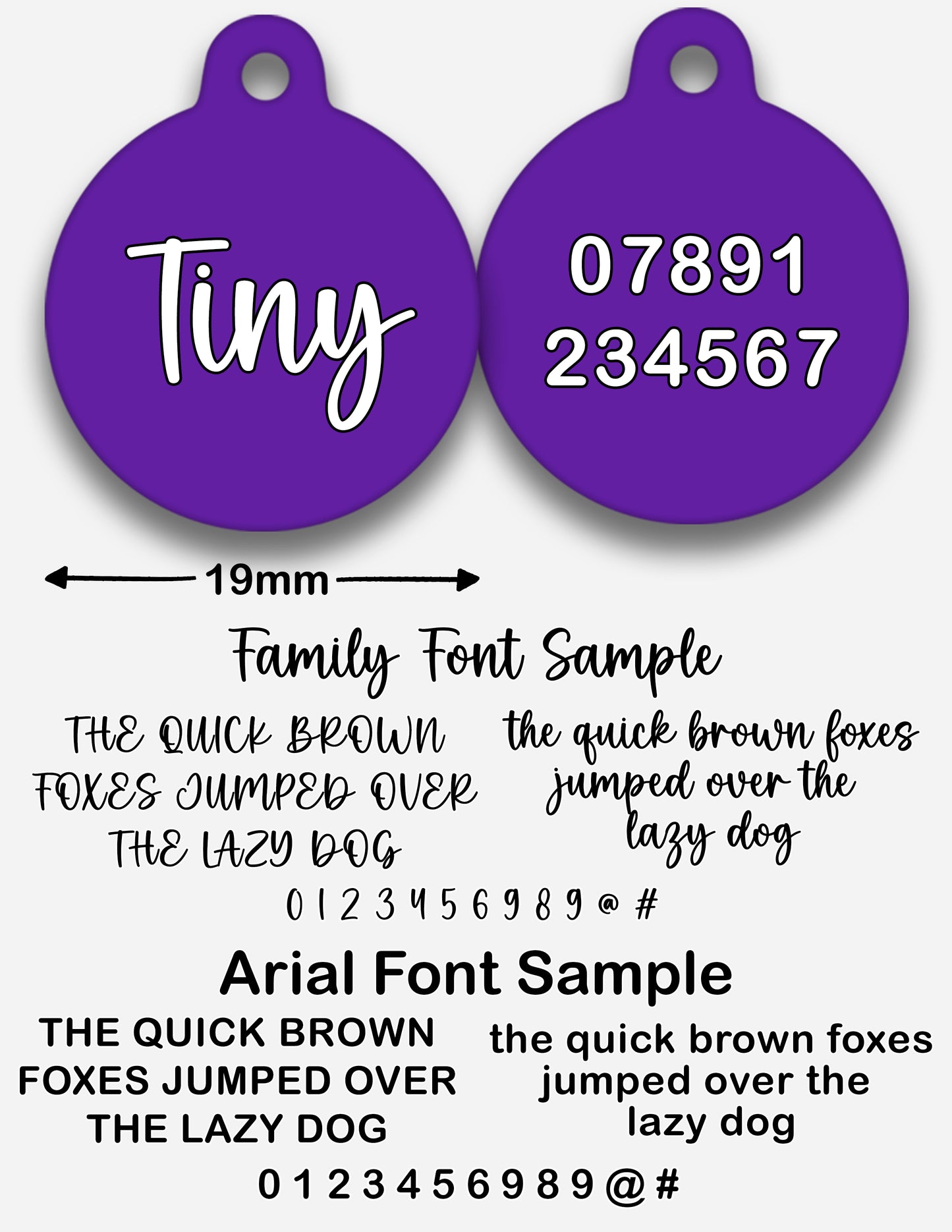 Purple - Pet ID Tag