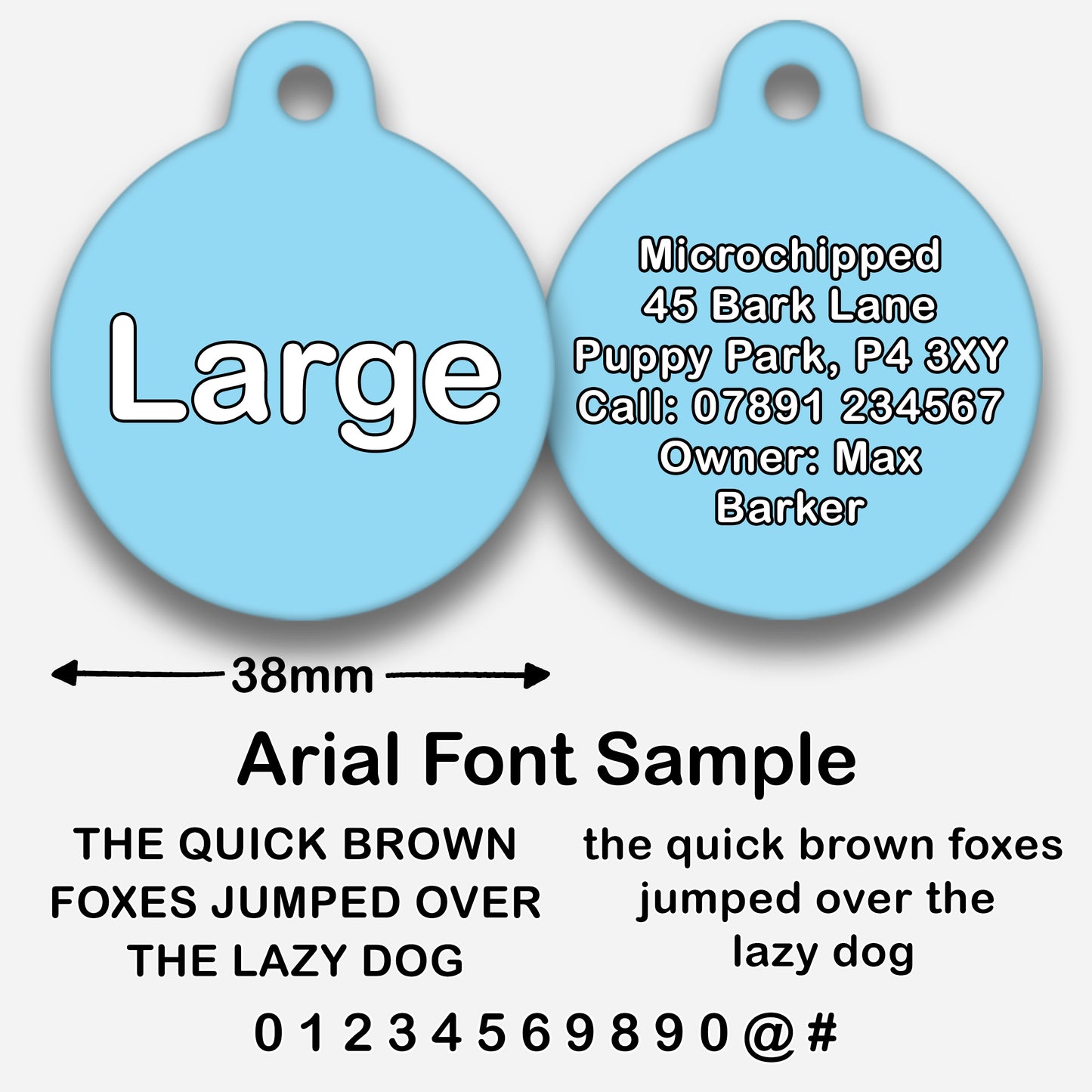 Sky Blue - Pet ID Tag