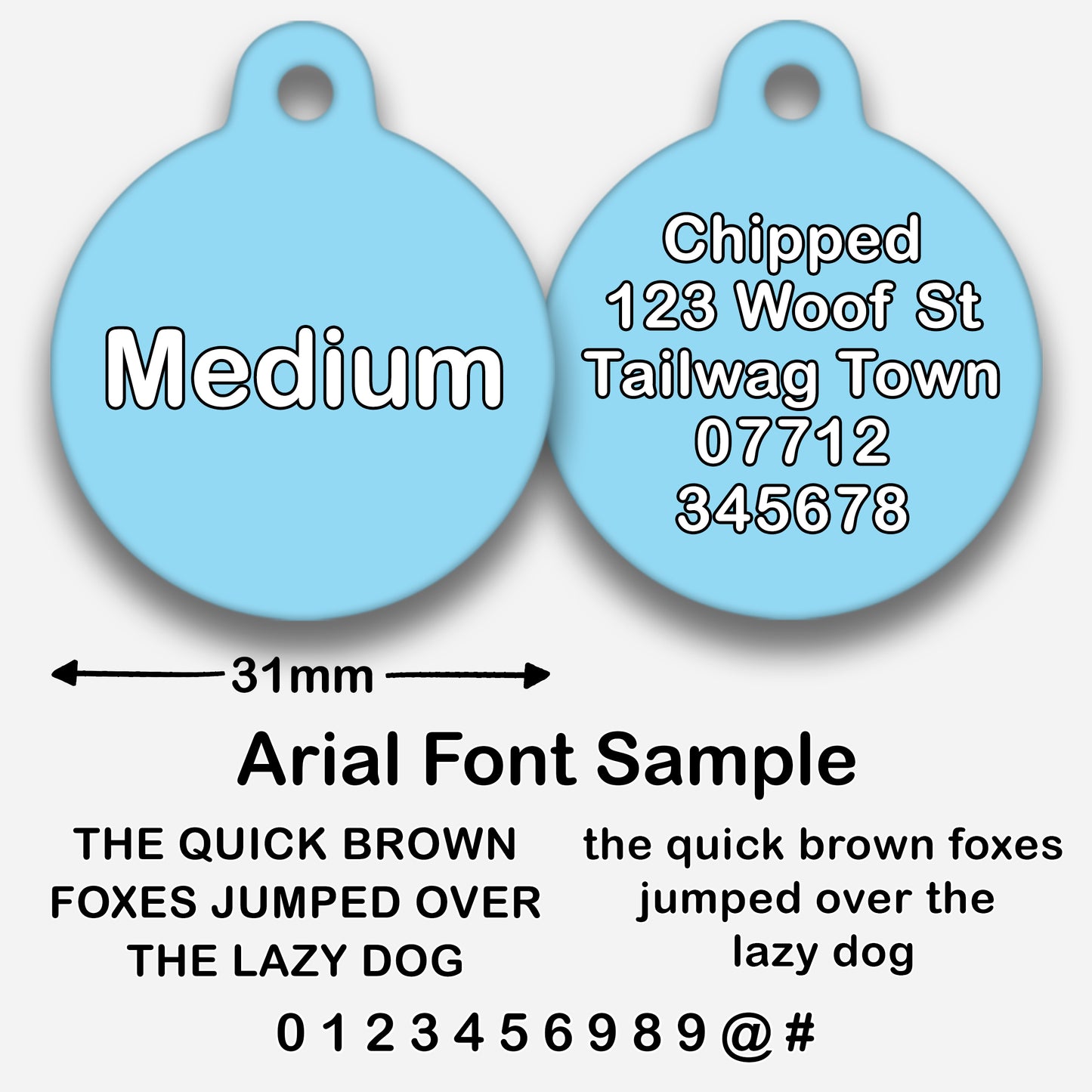 Sky Blue - Pet ID Tag