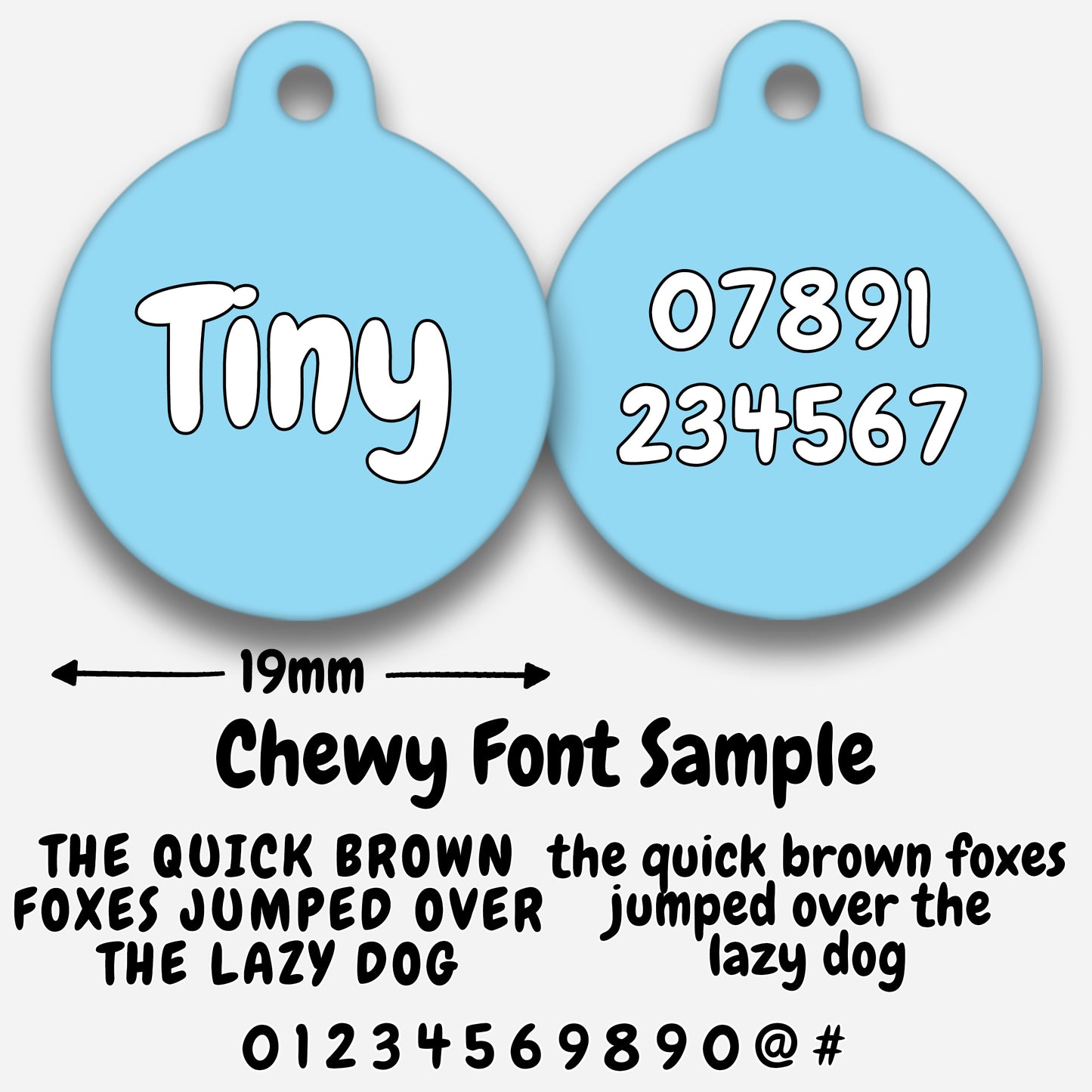 Sky Blue - Pet ID Tag