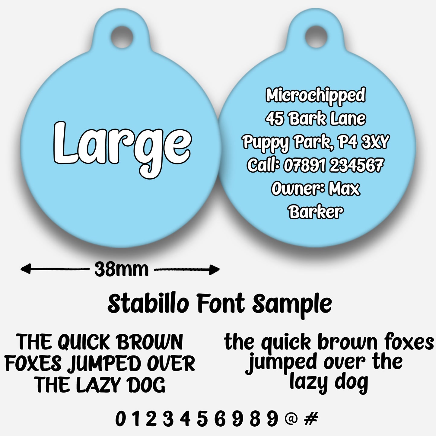 Sky Blue - Pet ID Tag