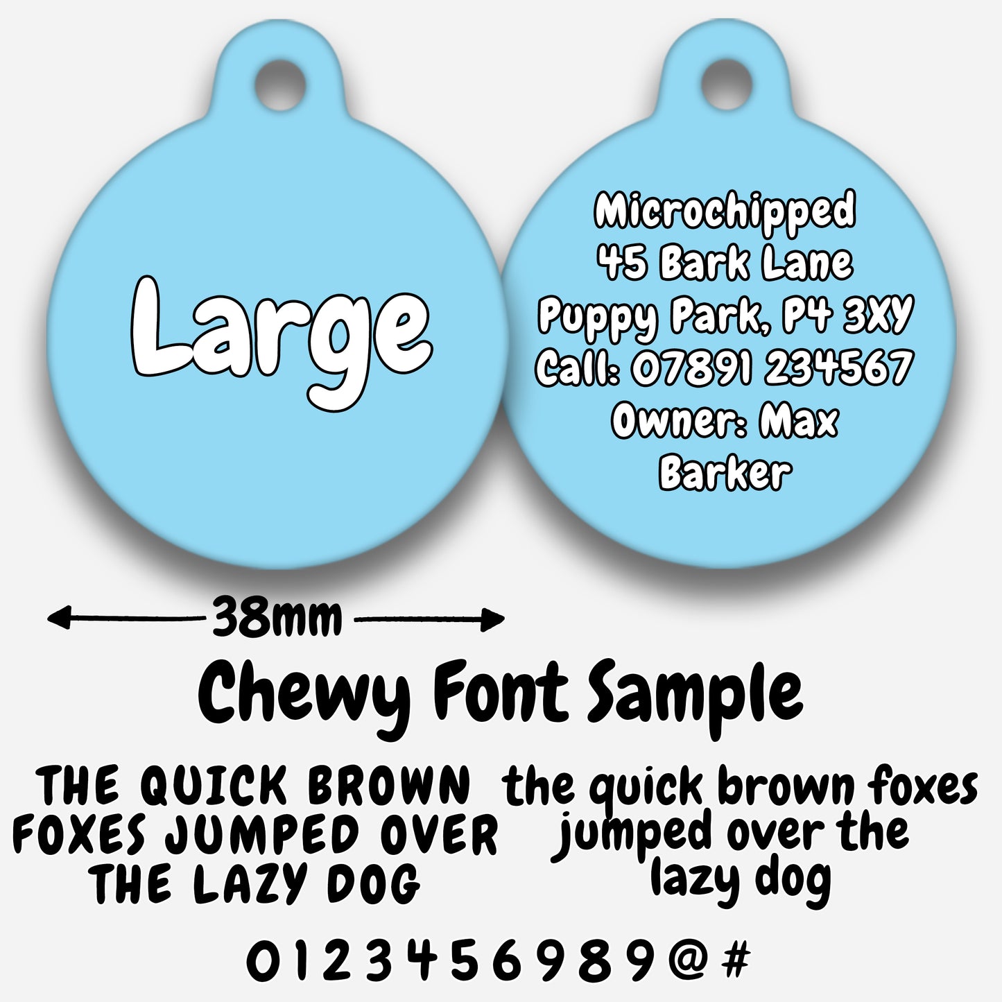 Sky Blue - Pet ID Tag