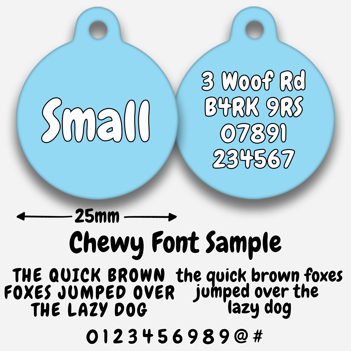 Sky Blue - Pet ID Tag