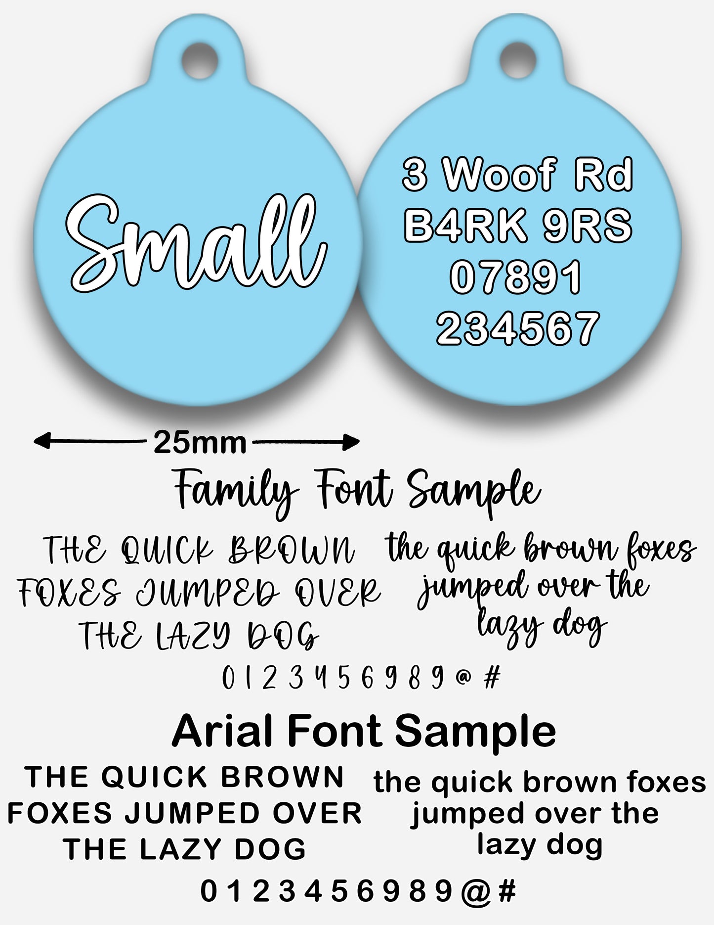 Sky Blue - Pet ID Tag