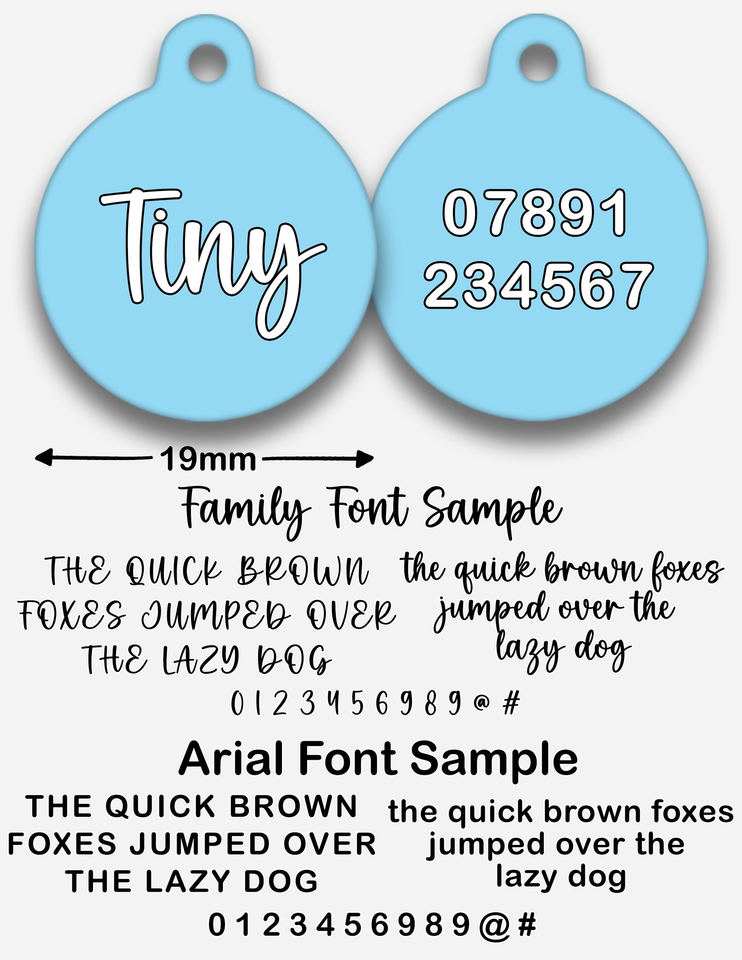 Sky Blue - Pet ID Tag
