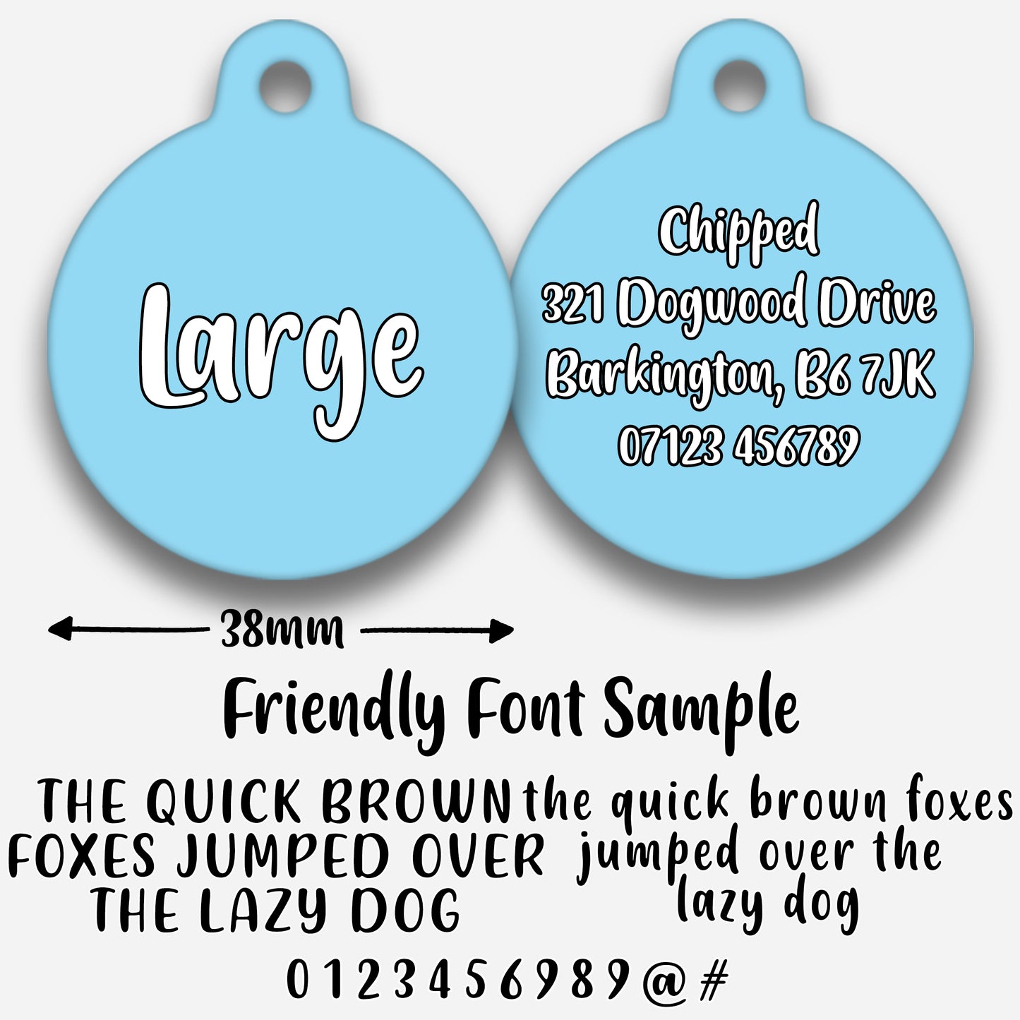 Sky Blue - Pet ID Tag