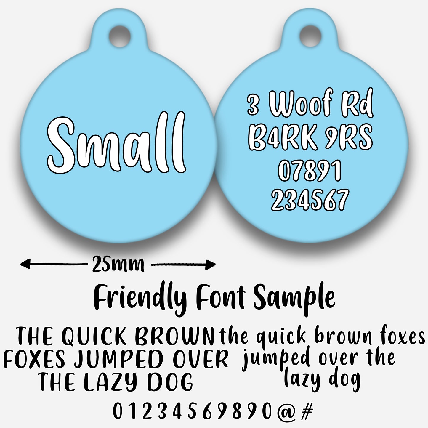 Sky Blue - Pet ID Tag