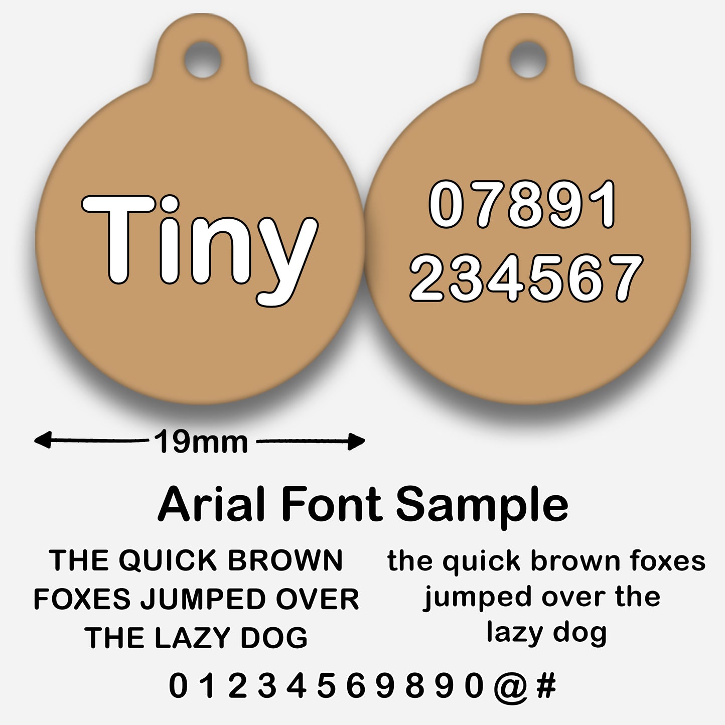 Tan - Pet ID Tag