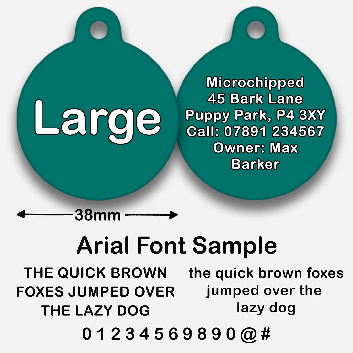 Teal - Pet ID Tag