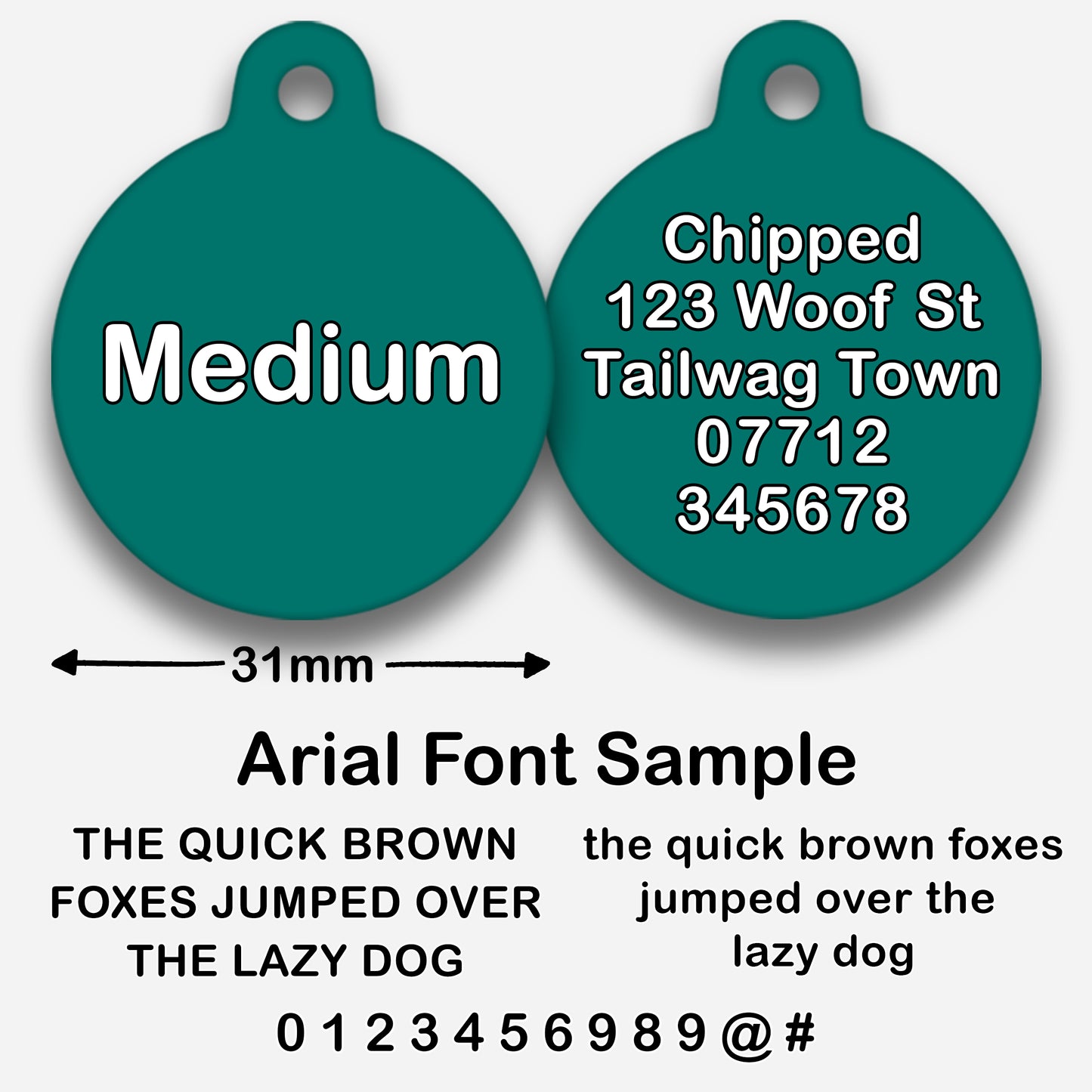 Teal - Pet ID Tag