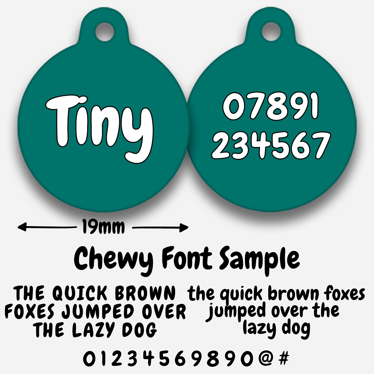 Teal - Pet ID Tag