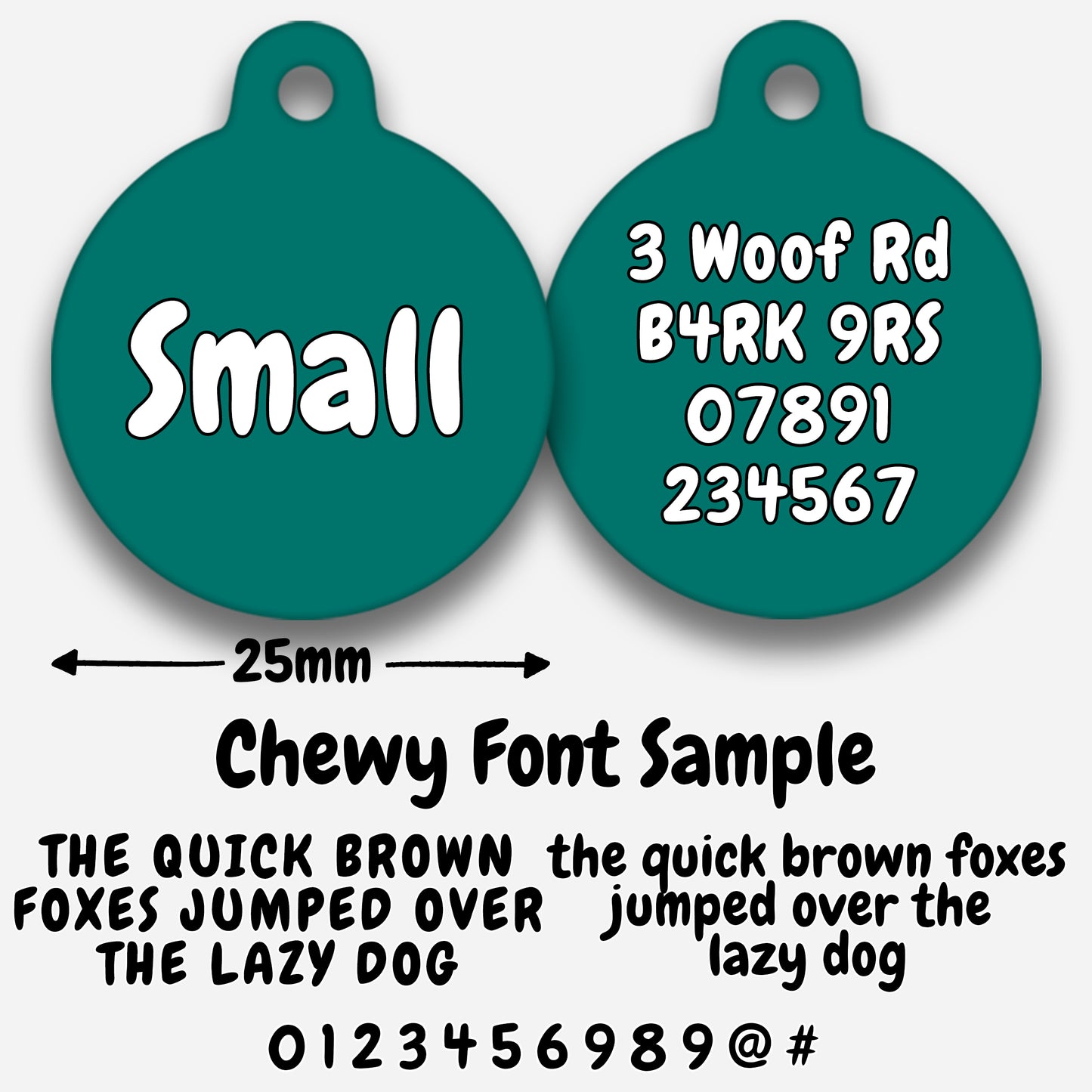 Teal - Pet ID Tag