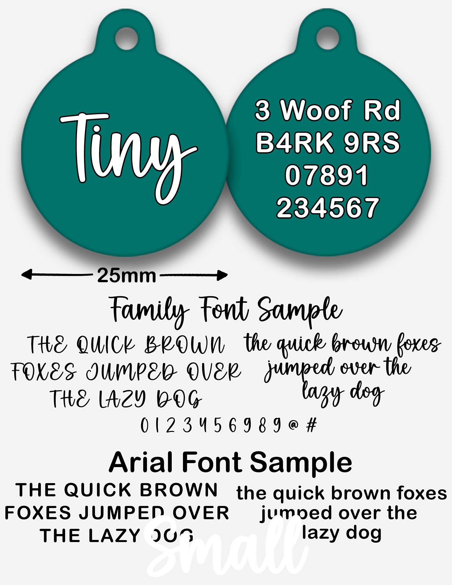 Teal - Pet ID Tag