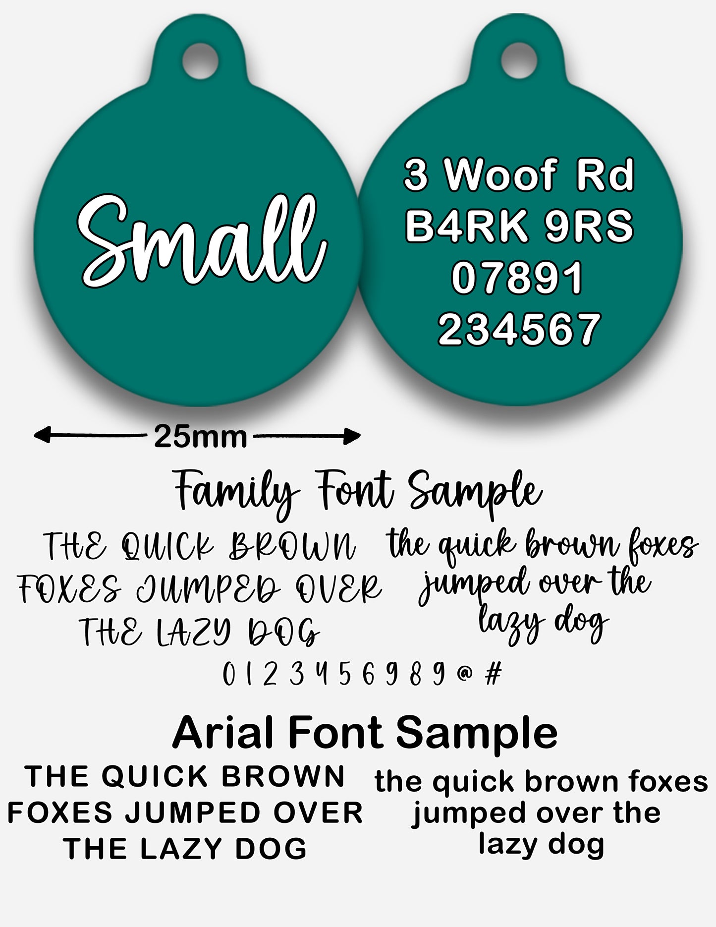 Teal - Pet ID Tag
